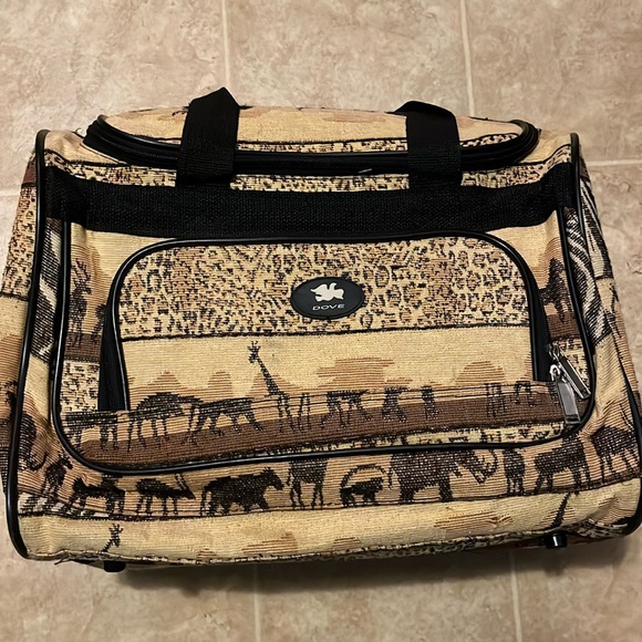 Dove tapestry Safari pattern travel tote - Picture 1 of 10